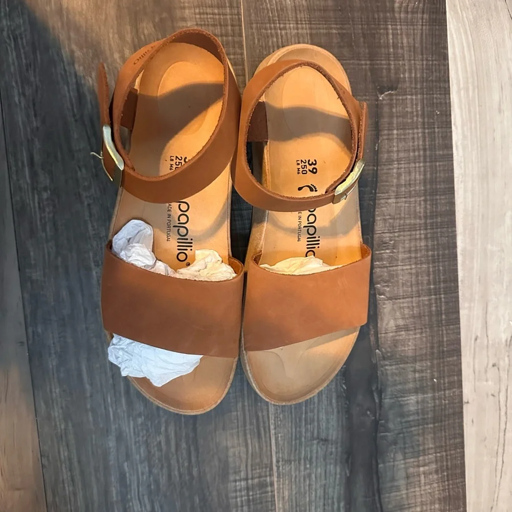 NEW Papillio by Birkenstock Glenda Wedge
Nubuck Leather Sandals EU 38 - Picture 3 of 7